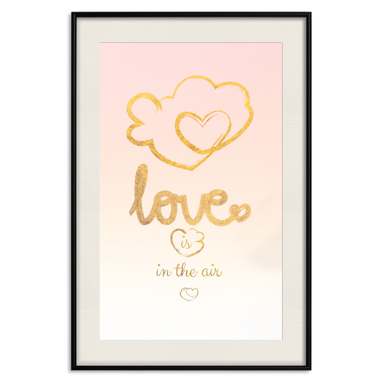Wall Poster Love Is in the Air - romantic English text on a pastel background 125234 additionalImage 18