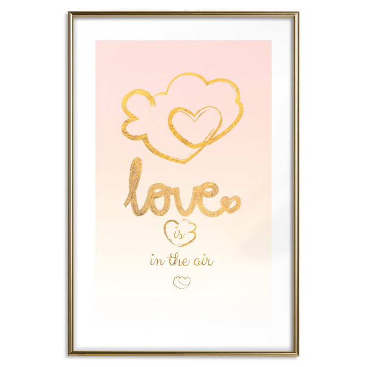 Wall Poster Love Is in the Air - romantic English text on a pastel background 125234 additionalImage 16