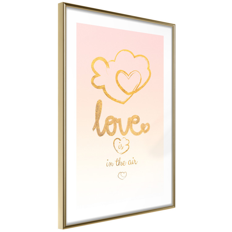 Wall Poster Love Is in the Air - romantic English text on a pastel background 125234 additionalImage 6