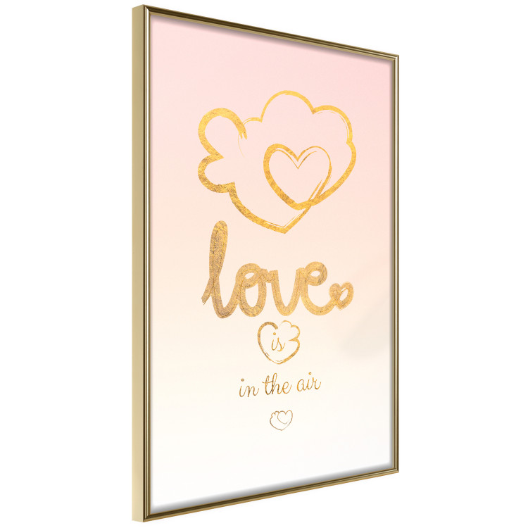 Wall Poster Love Is in the Air - romantic English text on a pastel background 125234 additionalImage 14