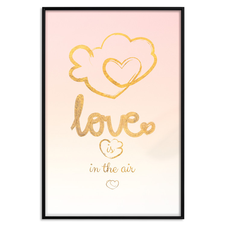 Wall Poster Love Is in the Air - romantic English text on a pastel background 125234 additionalImage 24