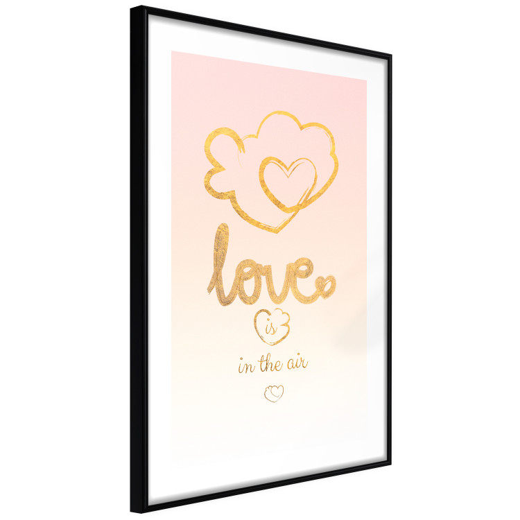 Wall Poster Love Is in the Air - romantic English text on a pastel background 125234 additionalImage 13