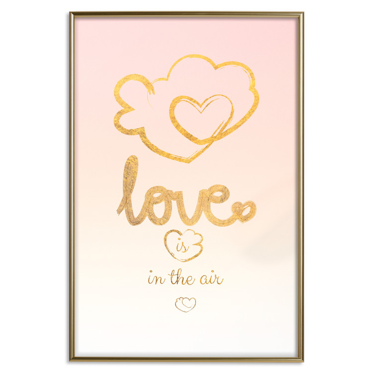 Wall Poster Love Is in the Air - romantic English text on a pastel background 125234 additionalImage 16