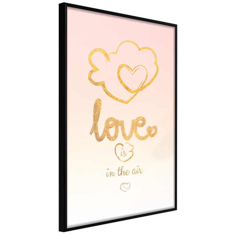 Wall Poster Love Is in the Air - romantic English text on a pastel background 125234 additionalImage 10