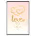Wall Poster Love Is in the Air - romantic English text on a pastel background 125234 additionalThumb 24