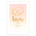 Wall Poster Love Is in the Air - romantic English text on a pastel background 125234 additionalThumb 19
