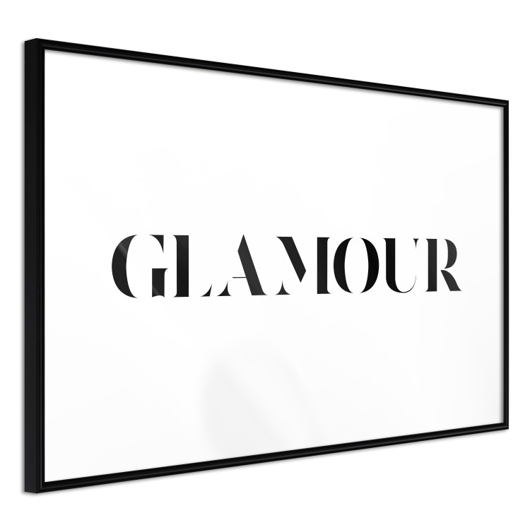 Wall Poster Glamour - black inscription in a distinctive font on a white background 126534 additionalImage 13