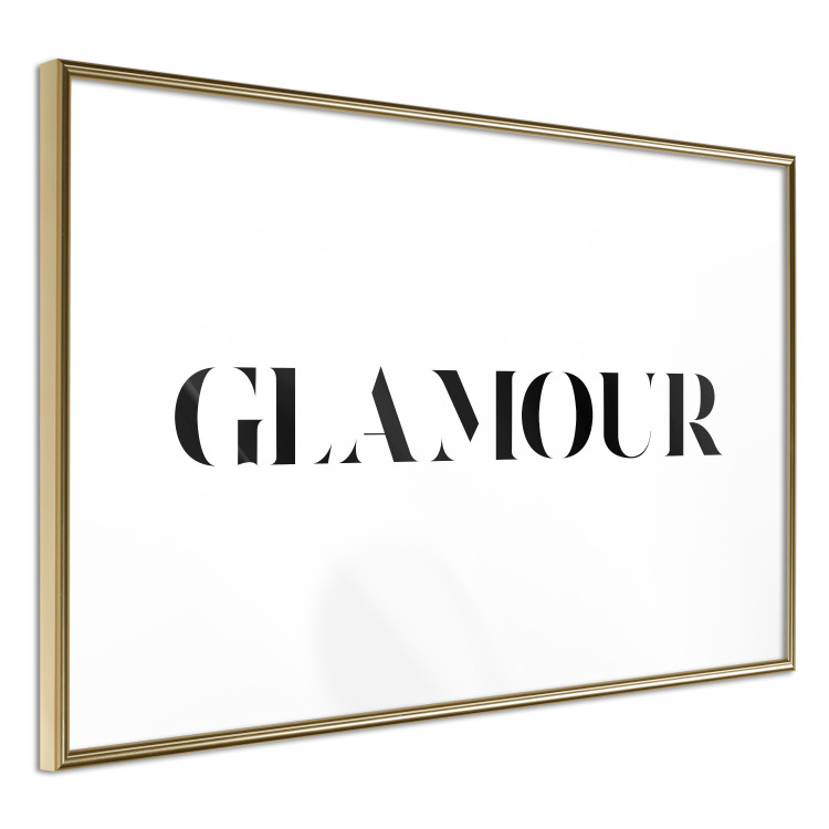 Wall Poster Glamour - black inscription in a distinctive font on a white background 126534 additionalImage 8