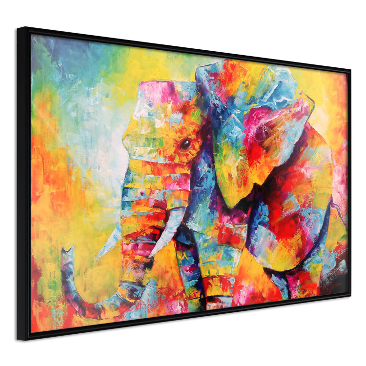 Poster Colorful Animals: Elephant - multicolored animal in watercolor motif 127034 additionalImage 11