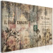 Canvas Print Her Diary (1-part) wide - patterns on wood in vintage style 129134 additionalThumb 2