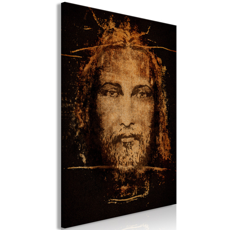 Canvas Art Print Turin Shroud (1-part) vertical - sacred composition of Jesus 129334 additionalImage 2