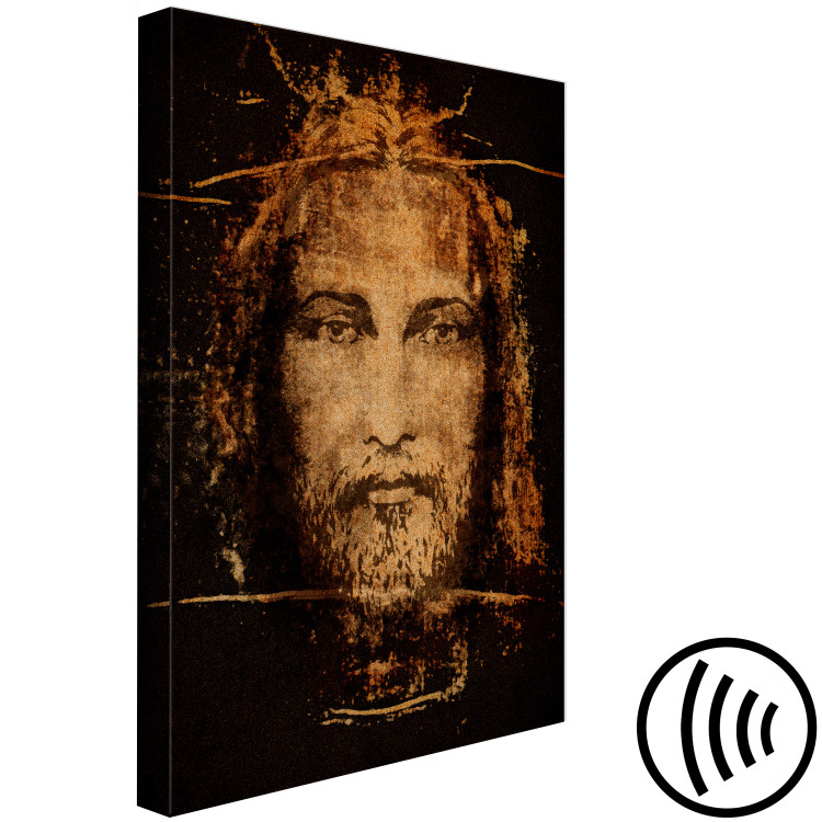 Canvas Art Print Turin Shroud (1-part) vertical - sacred composition of Jesus 129334 additionalImage 6