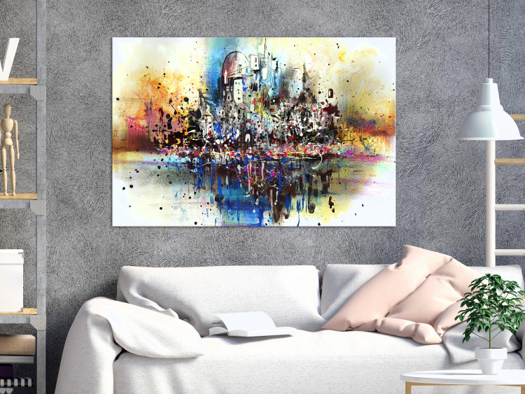Canvas Print Holiday Sketch (1-piece) Wide - abstract architecture 130434 additionalImage 3