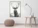 Wall Poster Lord of Autumn - black and white portrait of a deer against a background of sky and nature 130734 additionalThumb 5