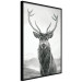 Wall Poster Lord of Autumn - black and white portrait of a deer against a background of sky and nature 130734 additionalThumb 11