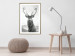 Wall Poster Lord of Autumn - black and white portrait of a deer against a background of sky and nature 130734 additionalThumb 13