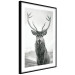 Wall Poster Lord of Autumn - black and white portrait of a deer against a background of sky and nature 130734 additionalThumb 6