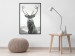 Wall Poster Lord of Autumn - black and white portrait of a deer against a background of sky and nature 130734 additionalThumb 4