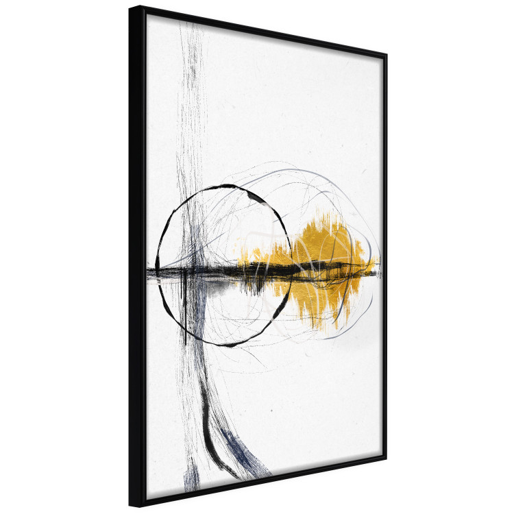 Wall Poster Golden Sunrise - artistic black lines and patterns in an abstract style 131834 additionalImage 13