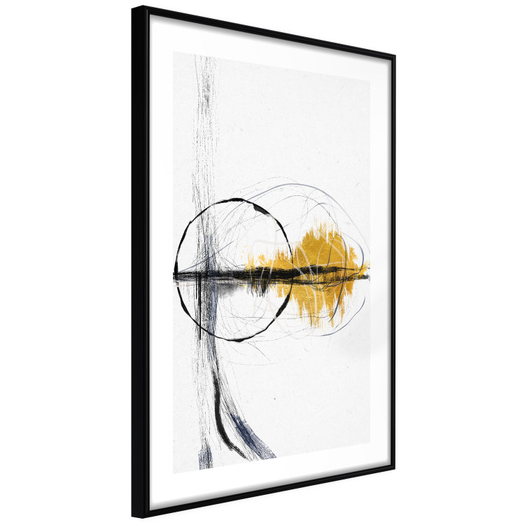 Wall Poster Golden Sunrise - artistic black lines and patterns in an abstract style 131834 additionalImage 8