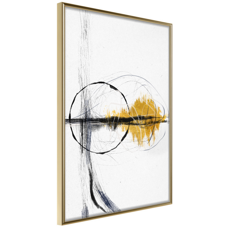 Wall Poster Golden Sunrise - artistic black lines and patterns in an abstract style 131834 additionalImage 14