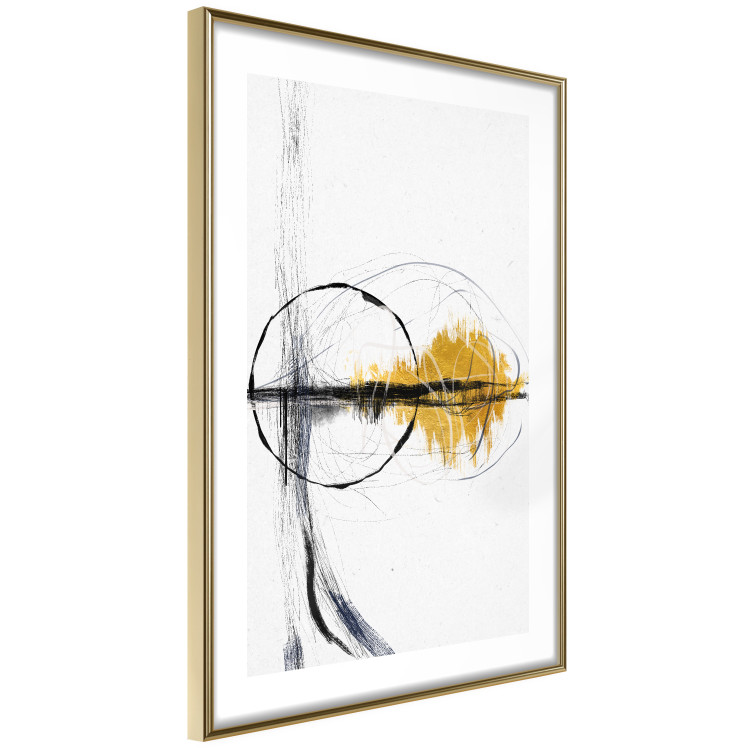 Wall Poster Golden Sunrise - artistic black lines and patterns in an abstract style 131834 additionalImage 9