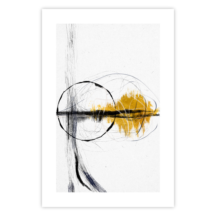 Wall Poster Golden Sunrise - artistic black lines and patterns in an abstract style 131834 additionalImage 18