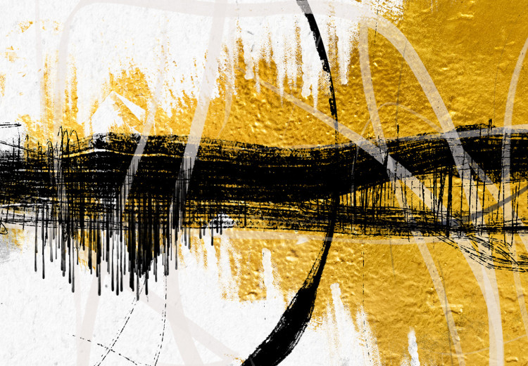 Wall Poster Golden Sunrise - artistic black lines and patterns in an abstract style 131834 additionalImage 12