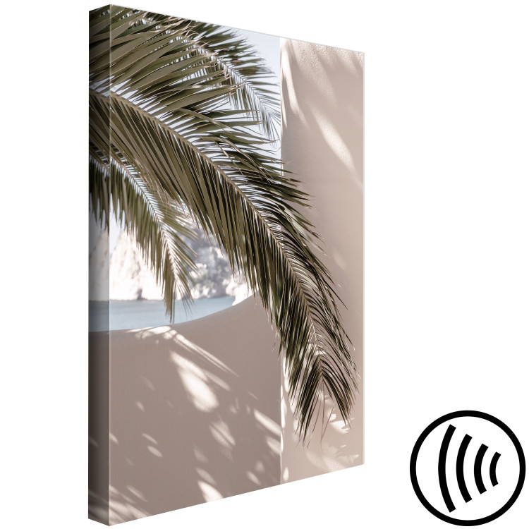 Canvas Art Print Terrace with a View (1-piece) Vertical - palm tree leaf in Morocco 134734 additionalImage 6