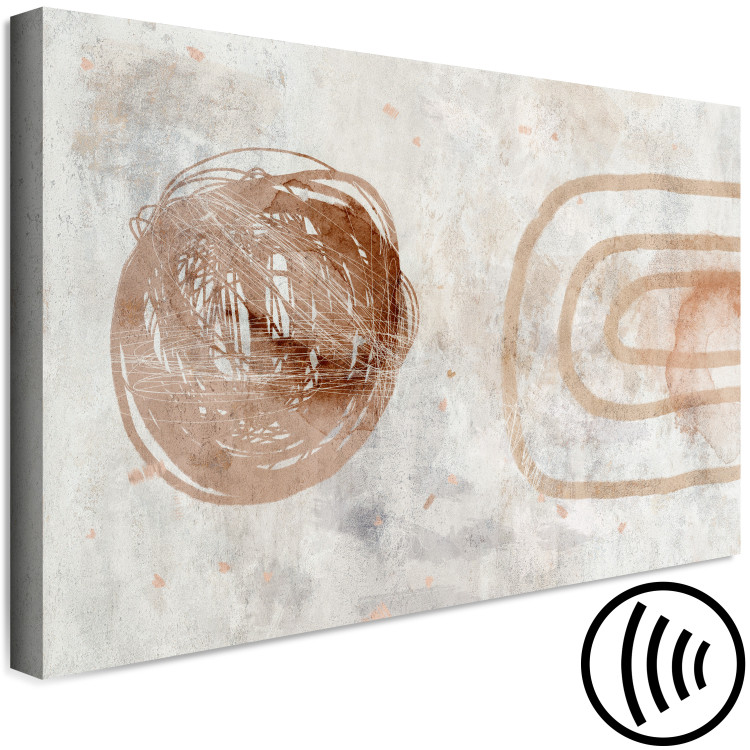 Canvas Art Print Copper ball - abstraction with the motif of circles and curled threads 135234 additionalImage 6