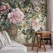 Wall Mural Coming summer - plant motif with blooming flowers in retro style 135734 additionalThumb 4