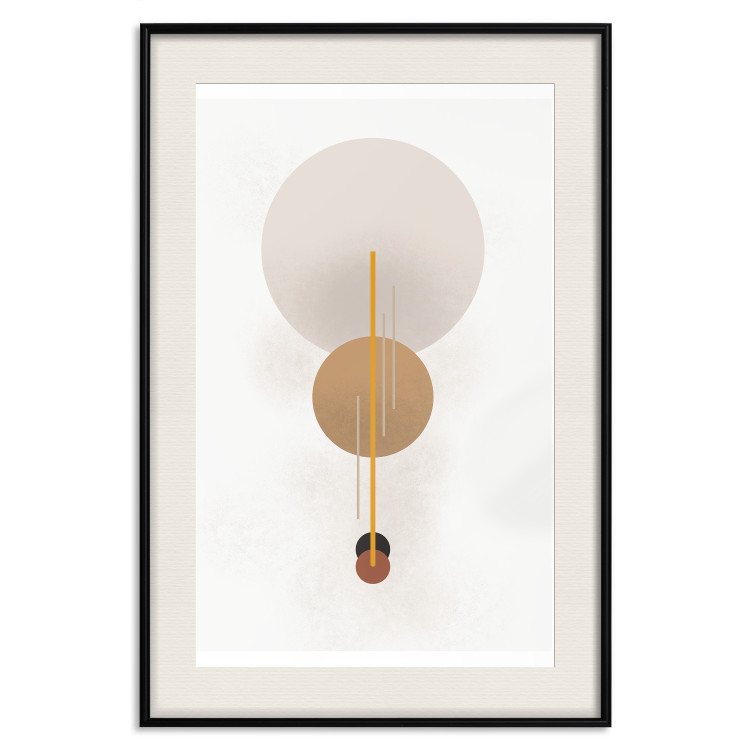 Poster Spanish Guitar - simple geometric abstraction with circles and a light background 136534 additionalImage 27