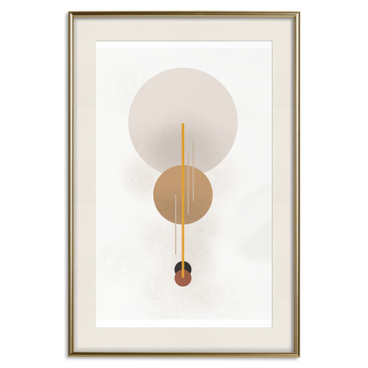 Poster Spanish Guitar - simple geometric abstraction with circles and a light background 136534 additionalImage 26