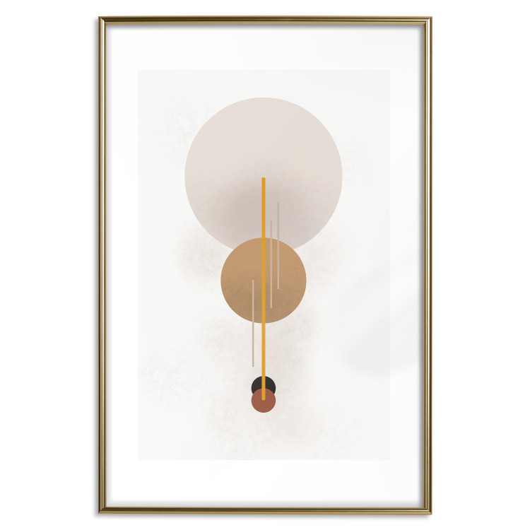 Poster Spanish Guitar - simple geometric abstraction with circles and a light background 136534 additionalImage 16