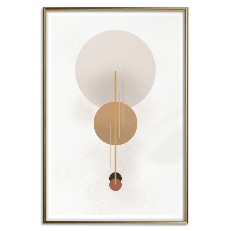 Poster Spanish Guitar - simple geometric abstraction with circles and a light background 136534 additionalImage 16