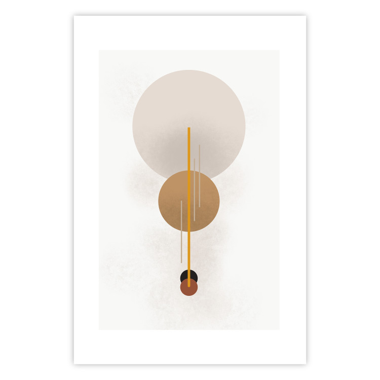 Poster Spanish Guitar - simple geometric abstraction with circles and a light background 136534 additionalImage 19