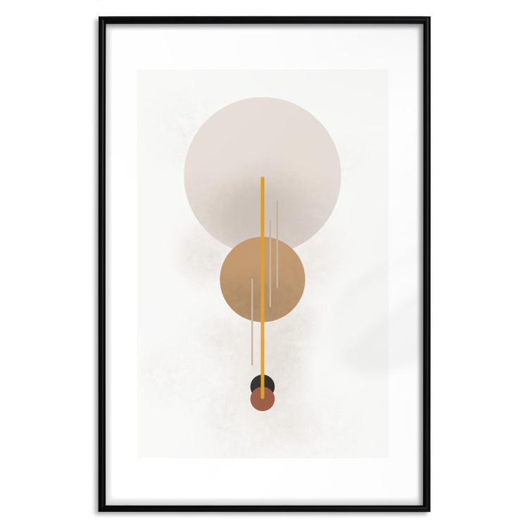 Poster Spanish Guitar - simple geometric abstraction with circles and a light background 136534 additionalImage 15