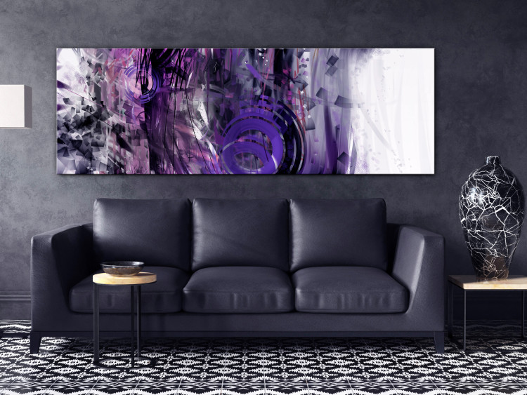 Canvas Art Print Purple Swirl (1-piece) Narrow - modern abstraction 138834 additionalImage 3