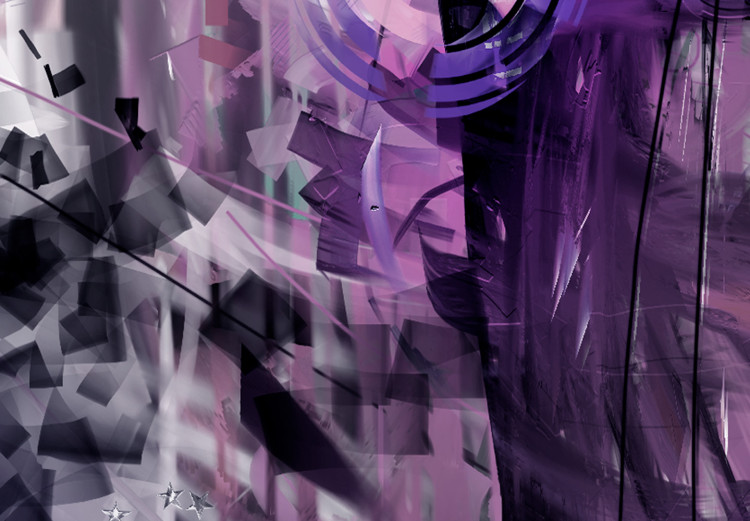 Canvas Art Print Purple Swirl (1-piece) Narrow - modern abstraction 138834 additionalImage 5
