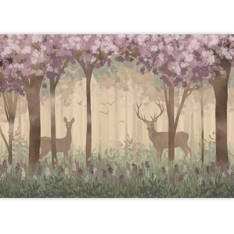 Photo Wallpaper Landscape for children - wild animals motif on a fairy tale forest background 143434 additionalImage 5