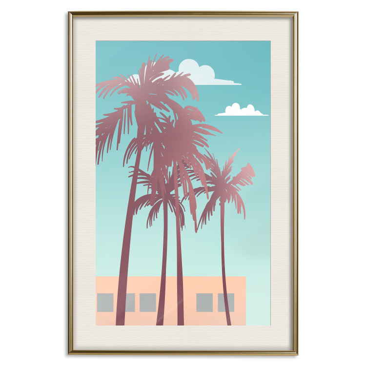 Wall Poster Miami Palm Trees - Holiday View With Blue Sky and White Clouds 144334 additionalImage 25
