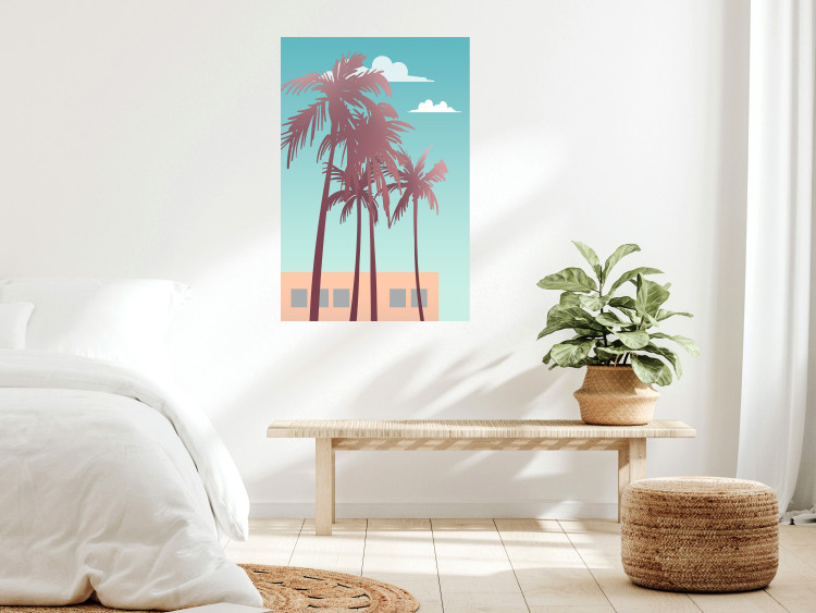 Wall Poster Miami Palm Trees - Holiday View With Blue Sky and White Clouds 144334 additionalImage 8