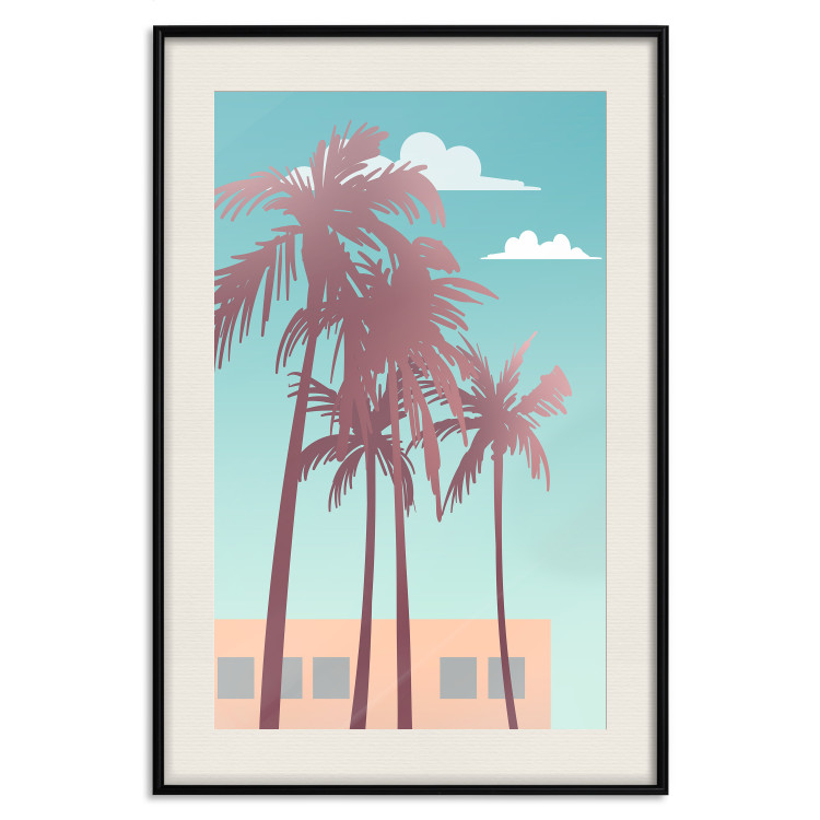 Wall Poster Miami Palm Trees - Holiday View With Blue Sky and White Clouds 144334 additionalImage 27