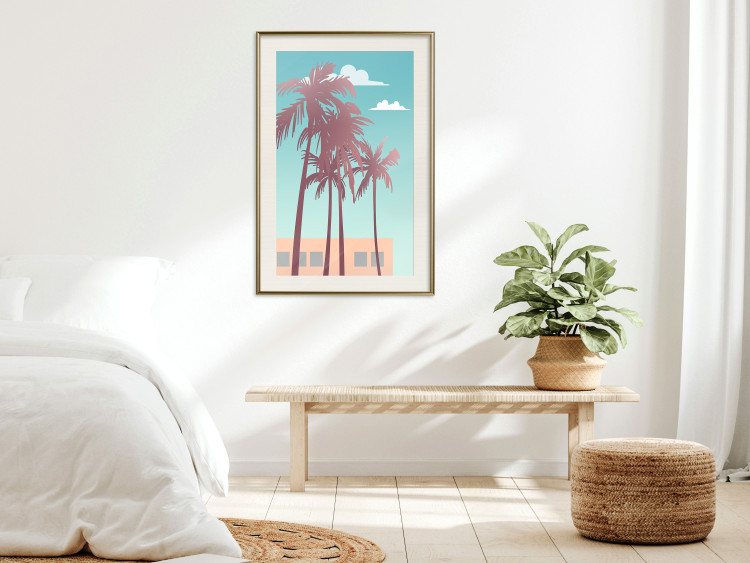 Wall Poster Miami Palm Trees - Holiday View With Blue Sky and White Clouds 144334 additionalImage 22