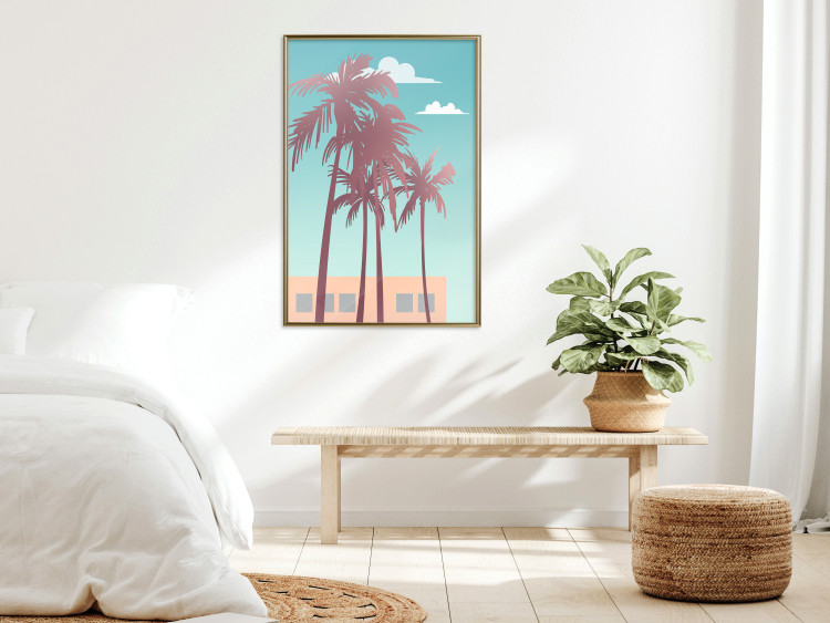 Wall Poster Miami Palm Trees - Holiday View With Blue Sky and White Clouds 144334 additionalImage 16