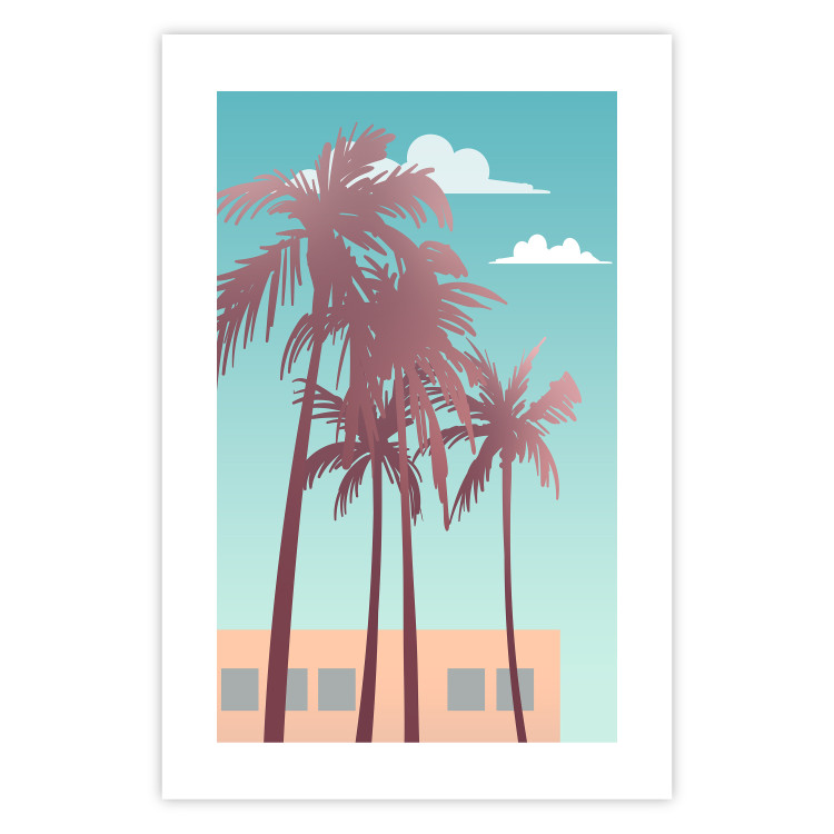 Wall Poster Miami Palm Trees - Holiday View With Blue Sky and White Clouds 144334 additionalImage 20