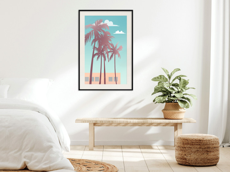 Wall Poster Miami Palm Trees - Holiday View With Blue Sky and White Clouds 144334 additionalImage 18