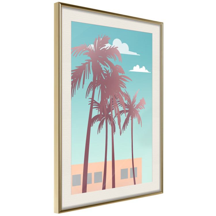Wall Poster Miami Palm Trees - Holiday View With Blue Sky and White Clouds 144334 additionalImage 13