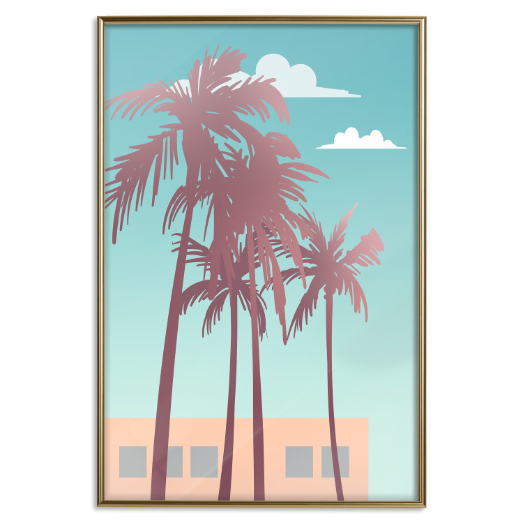Wall Poster Miami Palm Trees - Holiday View With Blue Sky and White Clouds 144334 additionalImage 21