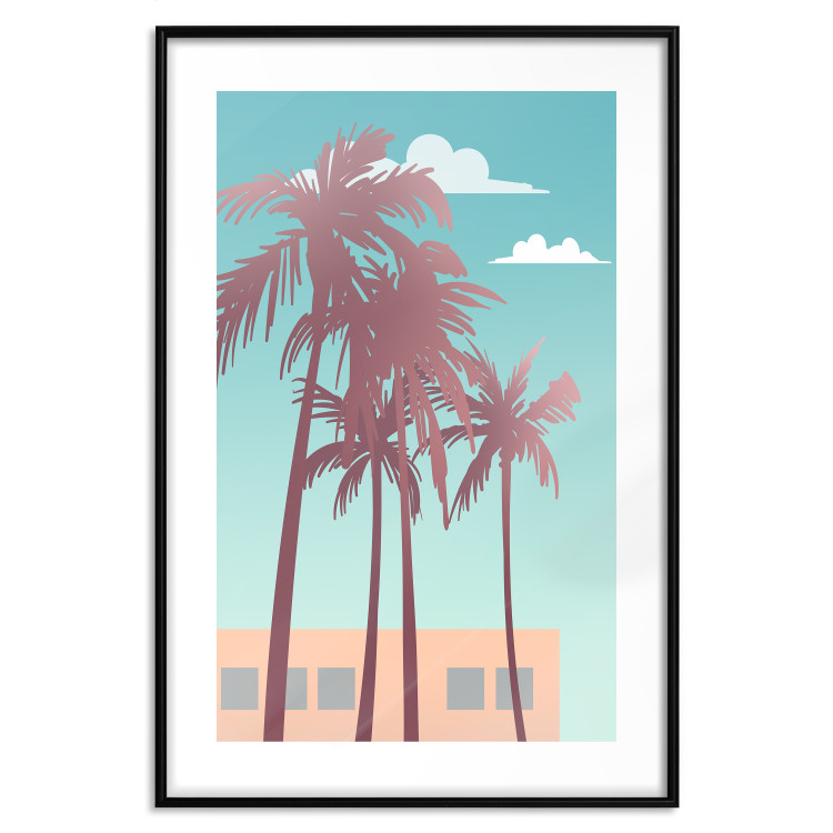 Wall Poster Miami Palm Trees - Holiday View With Blue Sky and White Clouds 144334 additionalImage 26